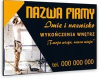 TABLICZKA REKLAMOWA szyld z dibondu nadruk 40x30 cm NAZWA FIRMY wykończenia