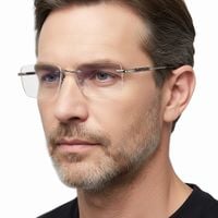 Bezramkowe okulary zerówki do komputera z filtrem Blue Light 25188C srebrny