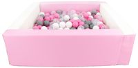 Kwadratowy suchy basen z ekoskóry z 300 piłeczkami SUPER ZABAWA DLA DZIECKA