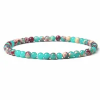 Bransoletka Kamień Chryzopraz Kulki 4mm