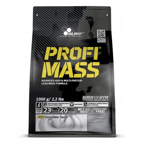 OLIMP PROFI MASS 1kg BIAŁKO WHEY WĘGLOWODANY WPC BULK WITAMINY na Arena.pl