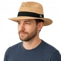 Kapelusz słomkowy damski męskie letni plażowy Panama Havana beżowy