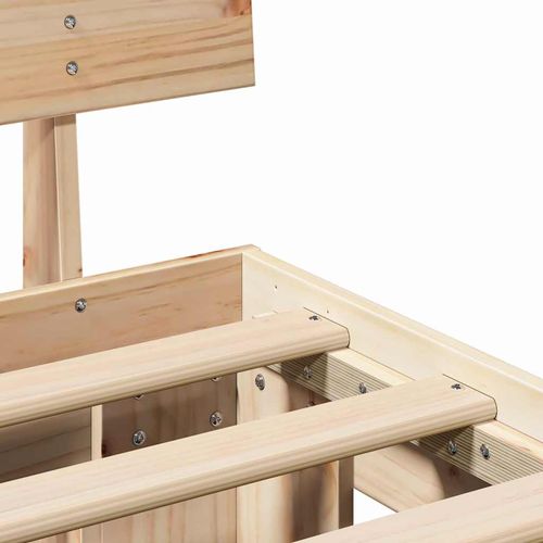 Ramka łóżka z szufladą Brązowy 90 x 190 cm Lite drewno sosnowe na Arena.pl