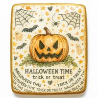 CIASTKO LUKROWANE HALLOWEEN NO.17 ROZ.S PION RĘCZNIE ROBIONE