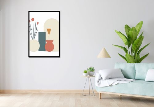 Plakat 68x101cm Kremowe Wazony na Arena.pl
