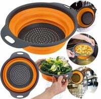 DUŻY DURSZLAK SKŁADANY SILIKONOWY SITKO CEDZAK OCIEKACZ 24 cm Vergionic