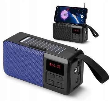 GŁOŚNIK BLUETOOTH BEZPRZEWODOWY SOLAR USB RADIO na Arena.pl