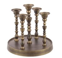 BIZZOTTO KYLIE BRONZE 5ARMS CANDELABRA W-BASE H22