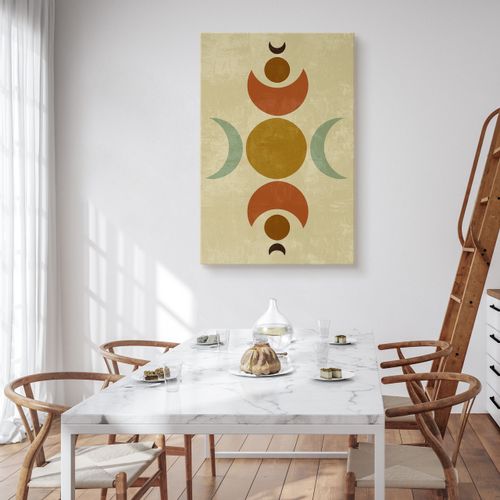 Obraz Na Płótnie Do Sypialni Księżyce Azteckie Wzory Styl Boho 80cm x 120cm na Arena.pl