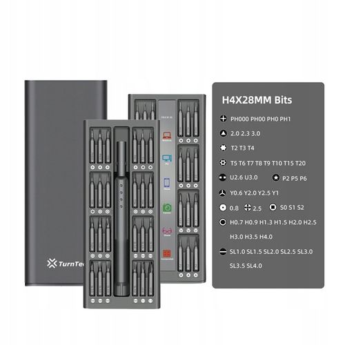 Śrubokręt precyzyjny TurnTech z zestawem końcówek 48 in 1 ALU na Arena.pl