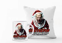 Zestaw PODUSZKA i KUBEK mikołajkowy świąteczny PREZENT zabawny nadruk
