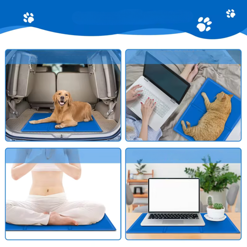 Mata chłodząca dla psa kota zwierząt składana żelowa xxl 50x90 cm duża lato na Arena.pl