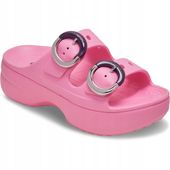 Crocs Damskie Wygodne Buty Klapki Saturday Platform Dipped Buckle 36-37