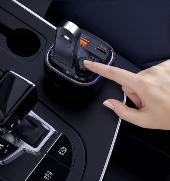 TRANSMITER SAMOCHODOWY FM BLUETOOTH LED USB i USB-C QC 3.1A RECCI zdjęcie 12