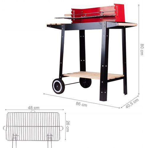 GRILL OGRODOWY WĘGLOWY PRZENOŚNY RUSZT KÓŁKA na Arena.pl
