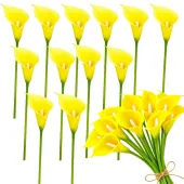 12x kalia gumowa sztuczne kwiaty jak żywe bukiet dekoracja 31cm 12szt