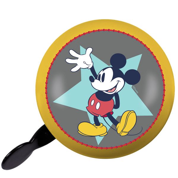 ND15_9147 DZWONEK DO ROWERU RETRO MICKEY ZOLTY zdjęcie 1
