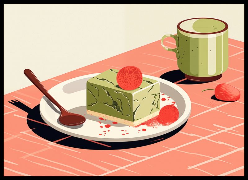 Plakat 70x50cm Deser Matcha zdjęcie 2