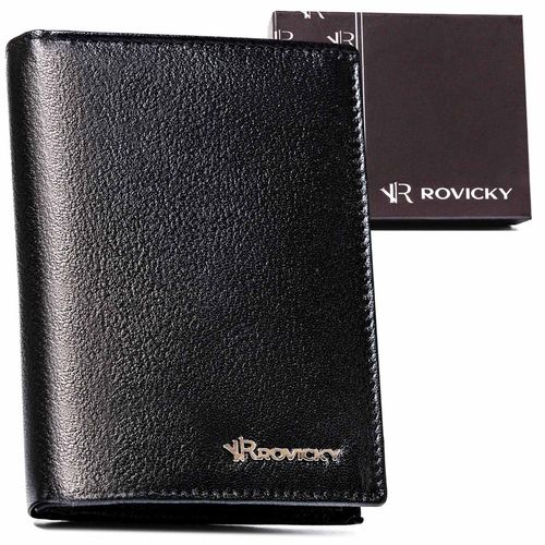 elegancki, duży portfel męski ze skóry naturalnej - rovicky na Arena.pl