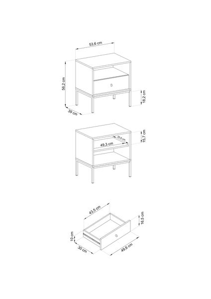 Granatowa szafka nocna MOLLY zdjęcie 5