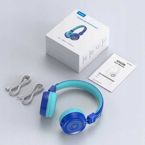 SŁUCHAWKI DLA DZIECI NEW BEE KH22B BEZPRZEWODOWE SKŁADANE LED BLUETOOTH 32h na Arena.pl