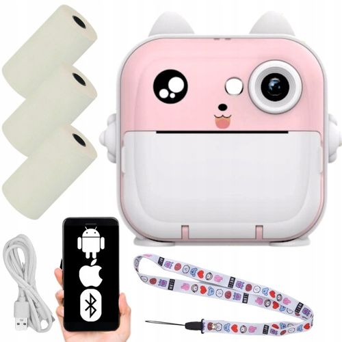 DRUKUŚ DRUKARKA APARAT NATYCHMIASTOWY FOTOGRAFICZNY MINI TERMICZNA RÓŻOWY na Arena.pl