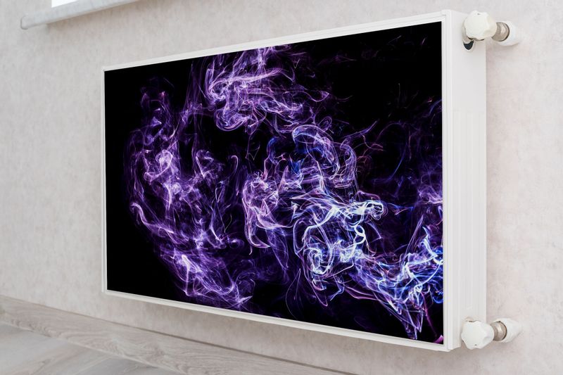 MASKOWNICA Magnetyczna Na Kaloryfer Fioletowa Abstrakcja 100cm x 60cm zdjęcie 4