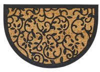 WYCIERACZKA DO BUTÓW WEJŚCIOWA POD DRZWI gumowa kokosowa PÓŁOKRĄGŁA 60x40cm