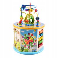 Kostka edukacyjna wielofunkcyjna dla dzieci sorter zegar labirynt liczydło