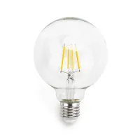 Żarówka LED Filament G95 E27 8W 880lm ciepła do salonu energooszczędna