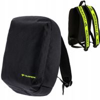 Plecak czarny miejski podróżny na laptop 15,6" do samolotu 5 komorowy