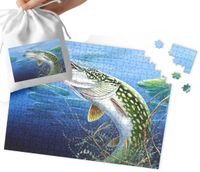PUZZLE TRADYCYJNE - RYBY WĘDKOWANIE DLA FANA WĘDKOWANIA 96EL + WORECZEK
