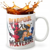 KUBEK 330ml GRAFIKA PREZENT ŚWIĘTA WZÓR - FILM DEAD POOL MAR.VEL + IMIĘ