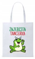 Torba Biała Eco Shopper Dla Tancerki Prezent Z Nadrukiem Ze Zdjęciem