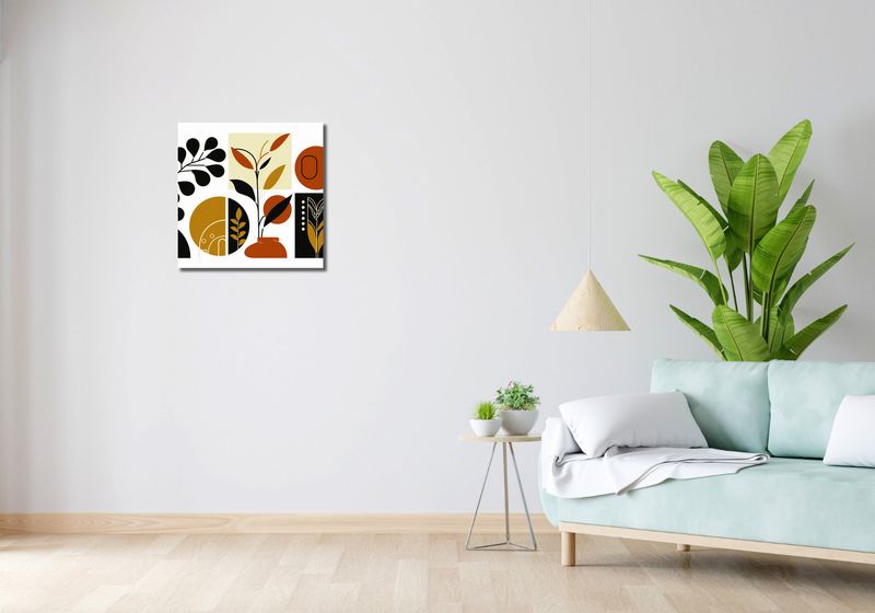 Obraz 50x50cm Kolaż Botaniczny zdjęcie 2