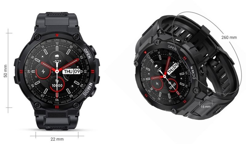 smartwatch giewont czarny gw430-1 zdjęcie 4