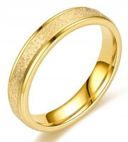 ZŁOTY PIERŚCIONEK OBRĄCZKA ŚLUBNA STAL 316L r.22