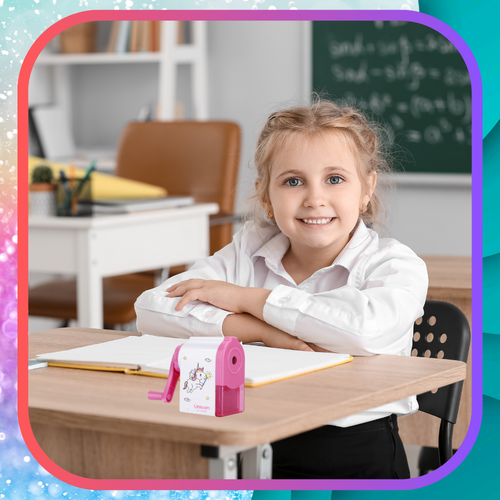 temperówka strugaczka  z pojemnikiem ręczna na korbkę nicekids różowa na Arena.pl