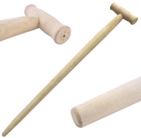 TRZON PROSTY Z KROKIEWKĄ Z UCHWYTEM 'T' 90cm TRZON DO SZPADLA BUKOWY