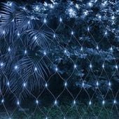 Siatka Kurtyna LED 3x3m 320 LED Biała Zimna Lampki Choinkowe Zewnętrzne