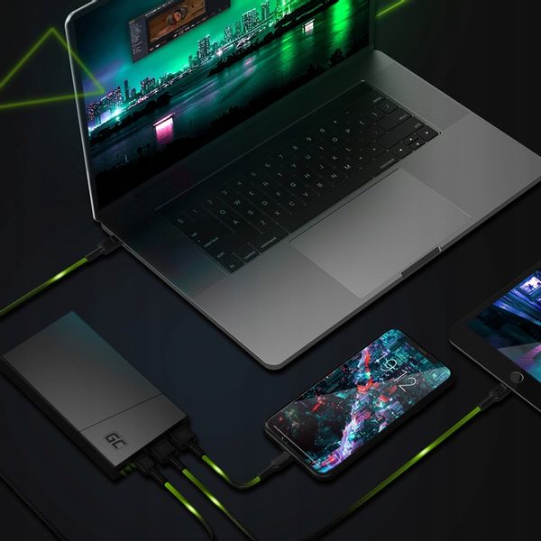 Green Cell Powerbank 10000mAh 18W PowerPlay10s 2x USB-C PD 2x USB-A QC 3.0 zdjęcie 5