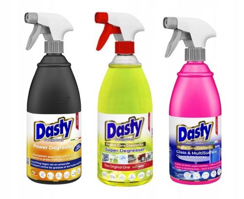 Dasty Zestaw Chemii Domowej - Płyn Do Szyb I Luster 0,7L Odtłuszczacze 2X1L na Arena.pl