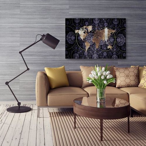 Deco Panel, Mapa świata - abstrakcja 40x30 na Arena.pl