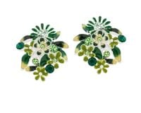 kolczyki zielone kwiatuszki z kolekcji blossom (p8157ag/z)