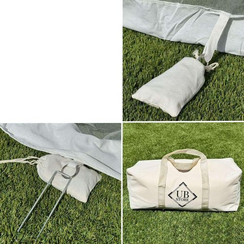 Moskitiera 4.5×2.5 m UB-STORE biała do tarasu altany i ogrodu POWYSTAWOWA na Arena.pl