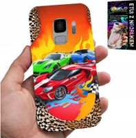 ETUI DO SAMSUNG GALAXY S9 - DLA DZIECI, SAMOCHODY WYŚCIGOWE + FOLIA