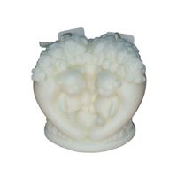 Świeca Dekoracyjna Biała Sojowa Ozdobna Prezent Duża Misie Serce Parka