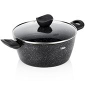 Garnek granitowy ze szklaną pokrywką GRANITICA 24 cm, 3,6 l