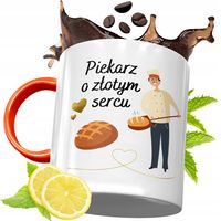 Kubek Pomarańczowy Dla Piekarza Prezent Z Nadrukiem Ze Zdjęciem