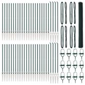 Ogrodzenie z słupkami Zielony 1.6 x 100 m Stal pokryta PCV